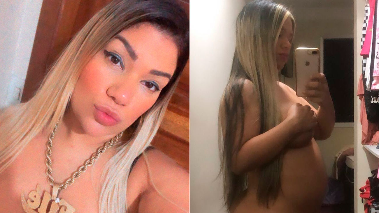 Cenapop · Mulher Filé posa nua e exibe barrigão da primeira gravidez