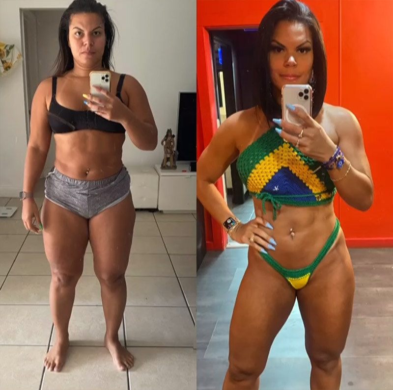 Mulher Jaca mostrou corpo antes e depois de eliminar 21kg - Foto: Reprodução/ Instagram@dayanejacky