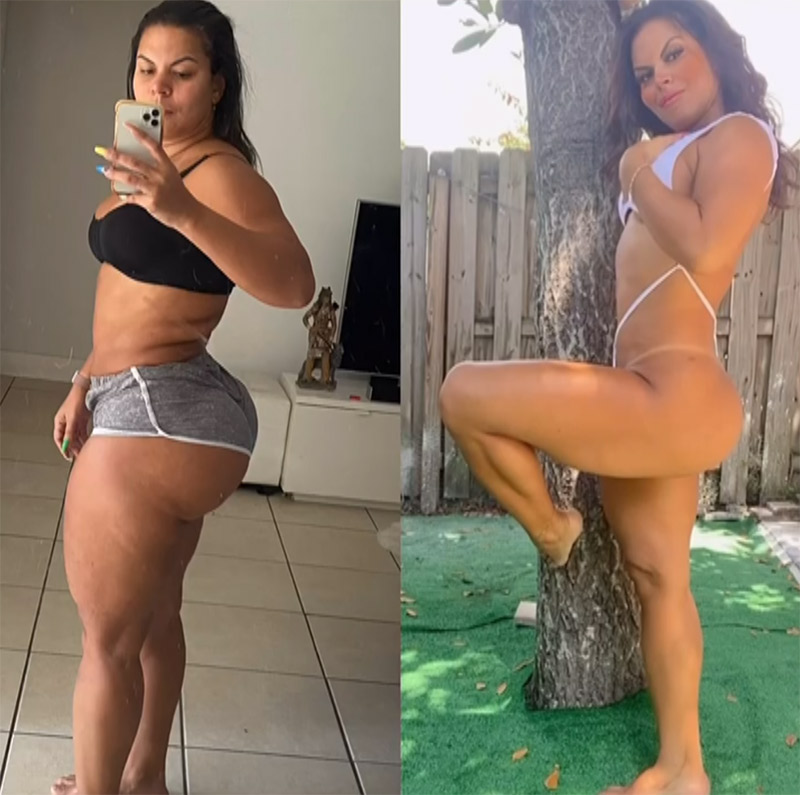 Mulher Jaca mostrou corpo antes e depois de eliminar 21kg - Foto: Reprodução/ Instagram@dayanejacky