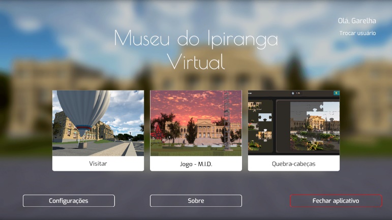 Interface do jogo do Museu do Ipiranga - Foto: Reprodução / Conteúdo Comunicação