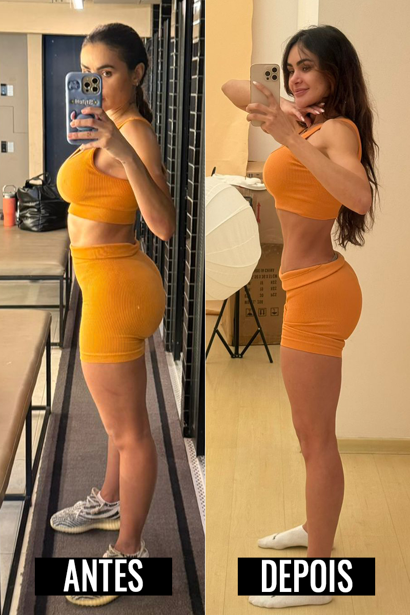 Natacha Horana mostrou antes e depois de perder 12 kg - Foto: Reprodução/ Instagram@natachahorana