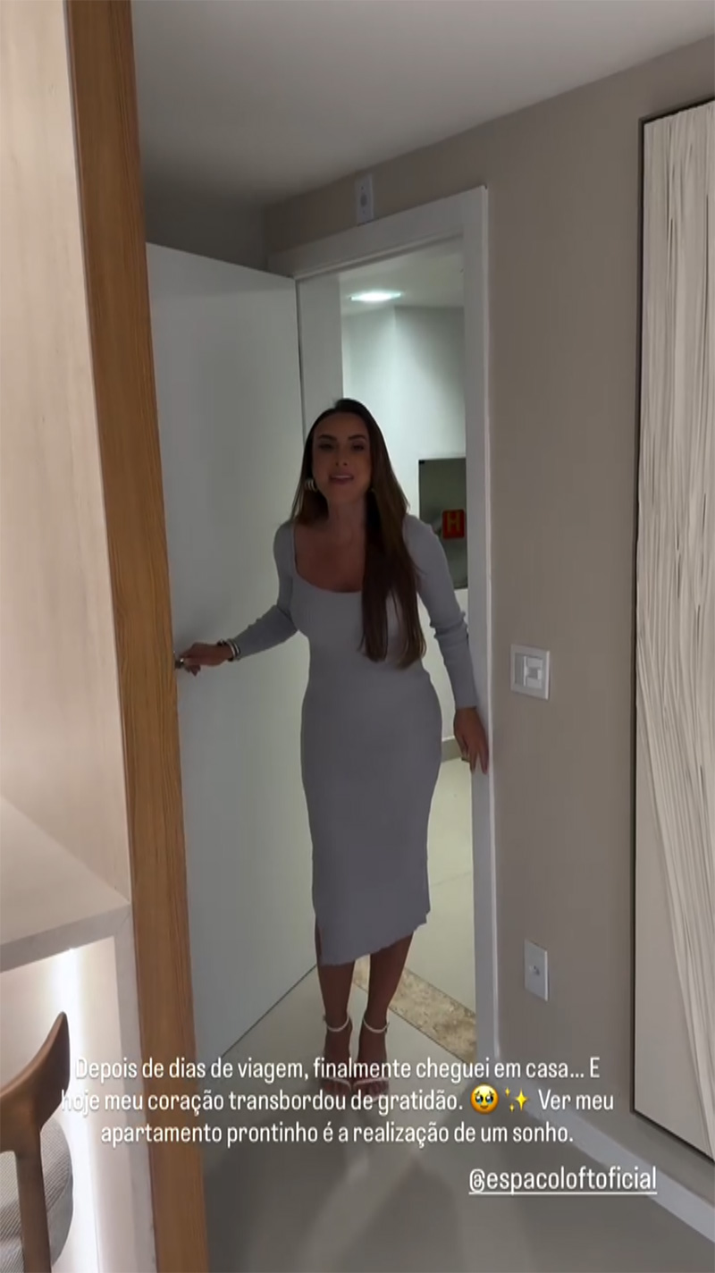 Nicole Bahls fez tour por apartamento que ficou anos em reforma - Foto: Reprodução/ Instagram@nicolebahls