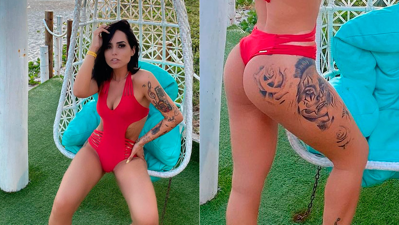 Cenapop · Perlla mostra tatuagem grande que fez no bumbum pela 1ª vez; veja  o desenho