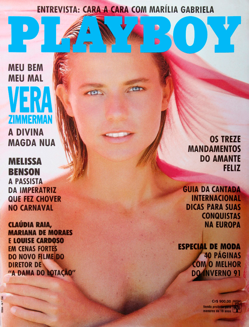 Vera Zimmerman estampou a capa de maio de 1991 da revista Playboy