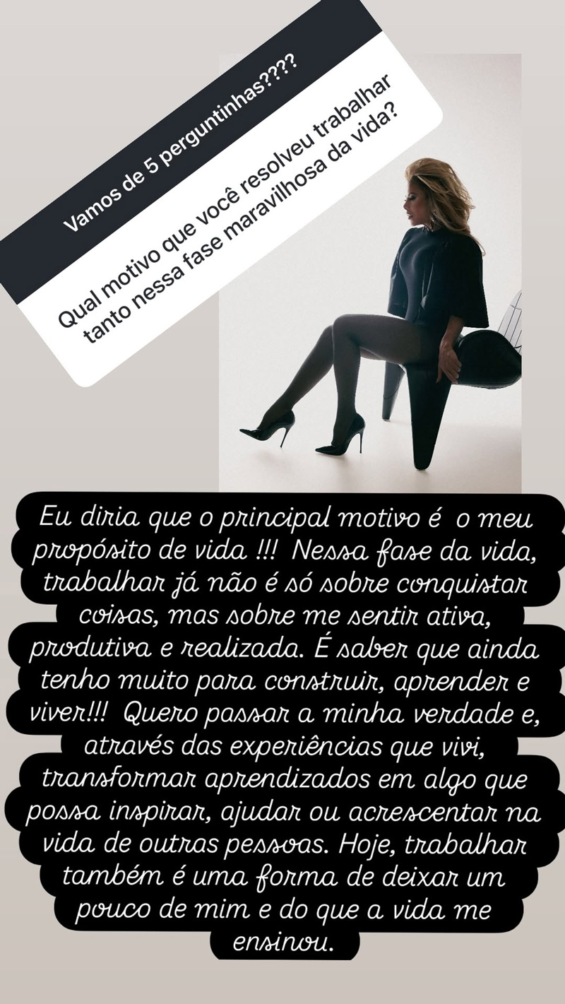 Poliana Rocha contou que trabalha para ter realização pessoal - Foto: Reprodução/ Instagram@poliana