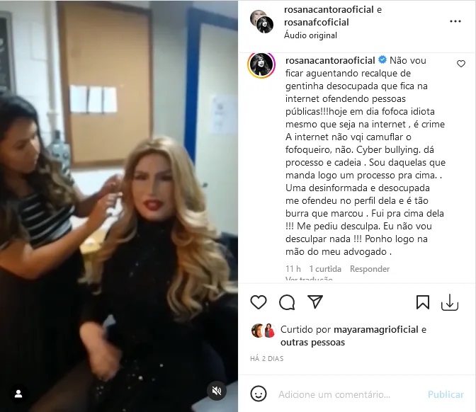 Rosana ameaça processar seguidora que criticou seu visual - Foto: Instagram
