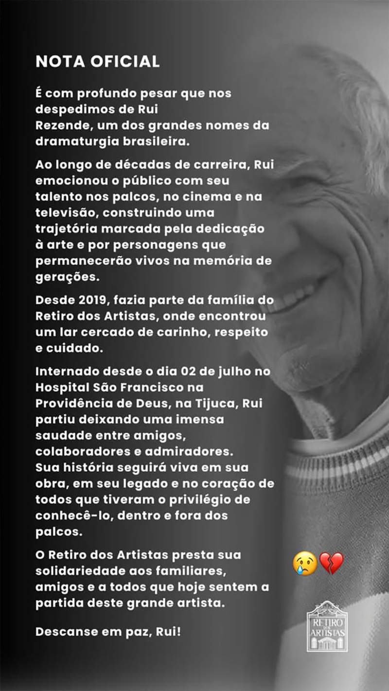 Ana Minatti se despediu do pai, Rui Rezende, nas redes sociais - Foto: Reprodução/ Instagram@ana.m.minatti