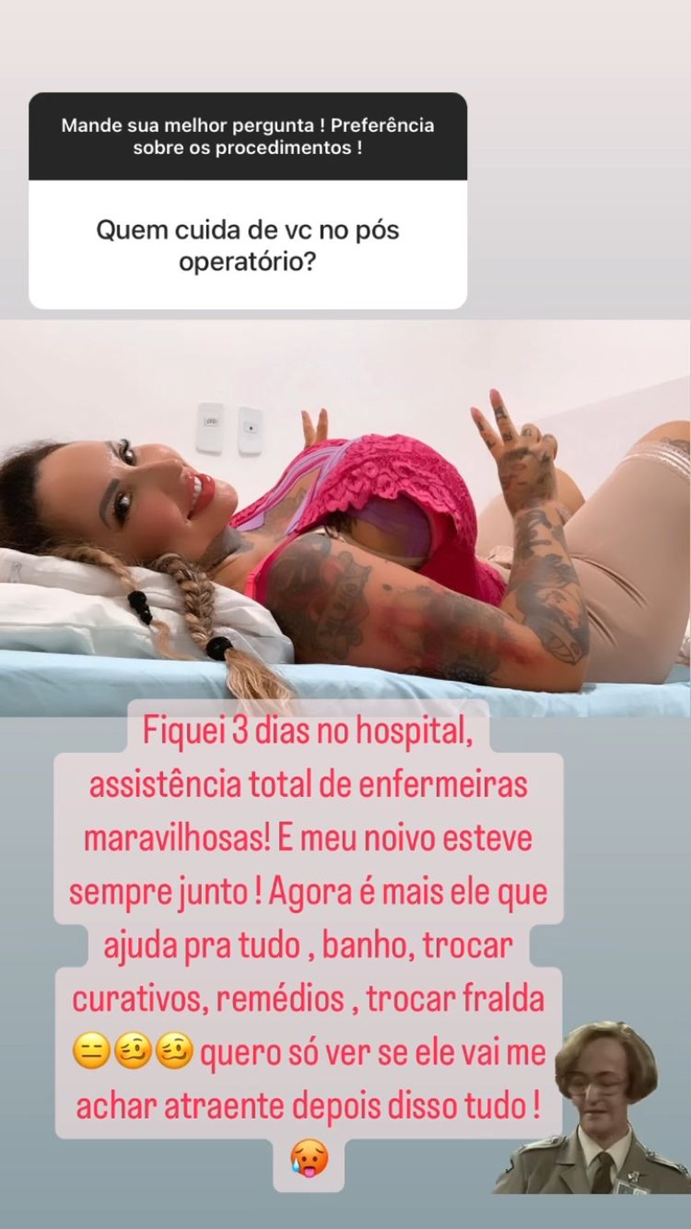 Sabrina Boing Boing falou sobre os perrengues do pós-operatório - Foto: Reprodução/ Instagram@sabrinaboingboingoficial