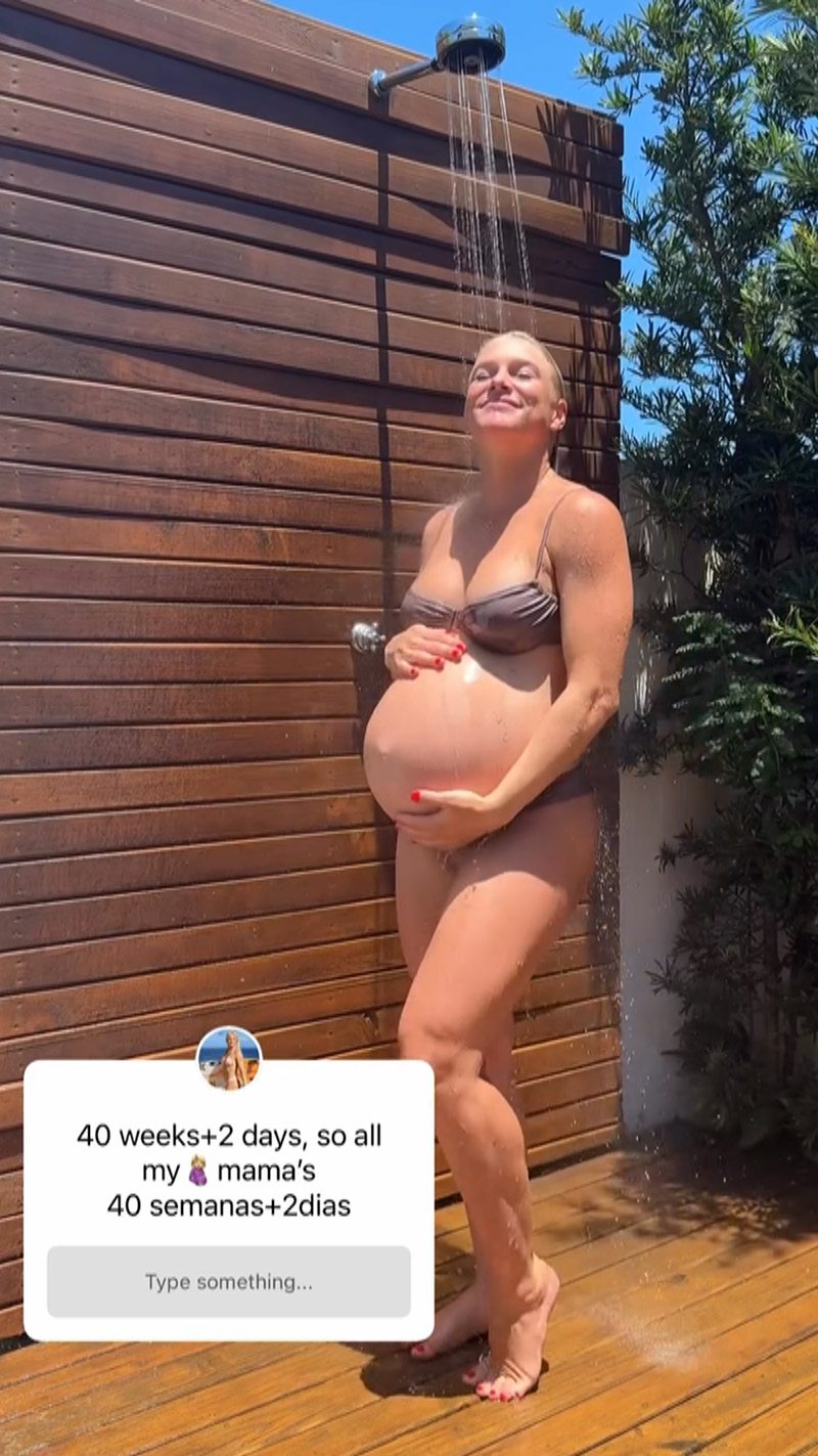 Tatiana Weston-Webb mostrou a barriga na 40ª semana de gestação - Foto: Reprodução/ Instagram@tatiwest