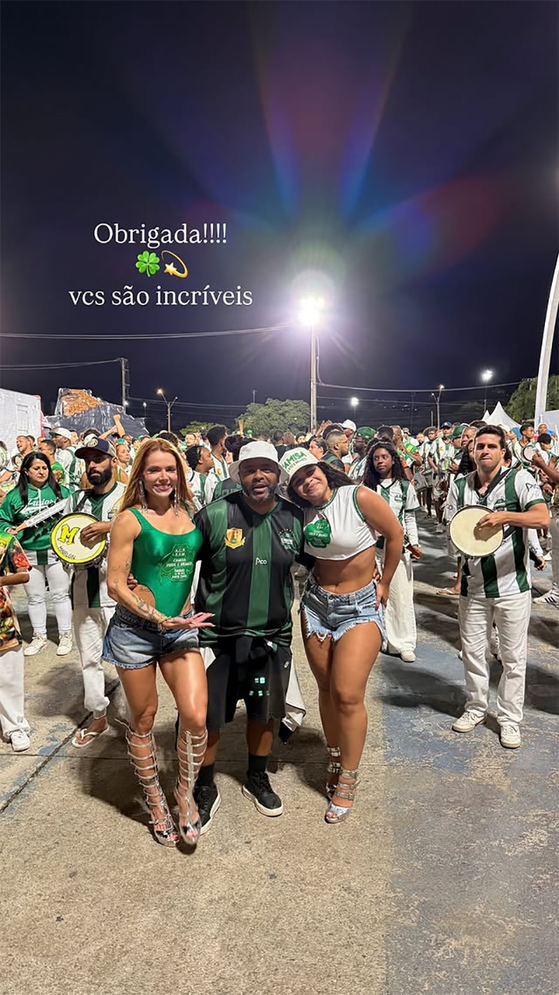 Thaís Vasconcellos mostrou ensaio de carnaval no sambódromo do Anhembi - Foto: Reprodução/ Instagram@thaisrvv