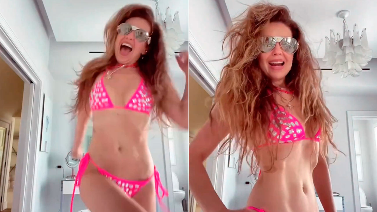 Cenapop · Thalia exibe corpão ao dançar de biquíni em vídeo: “Que  espetáculo”