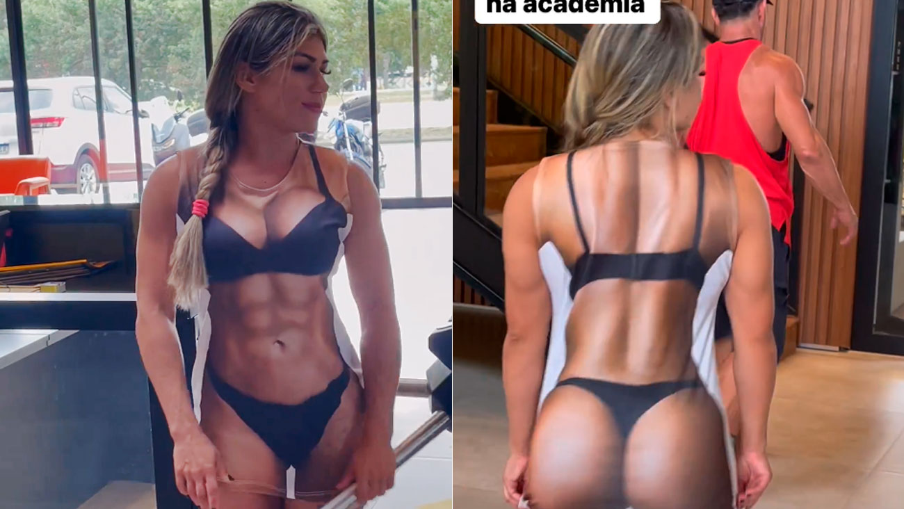 Cenapop · Fisiculturista surpreende em academia com roupa que imita  biquíni: veja o vídeo