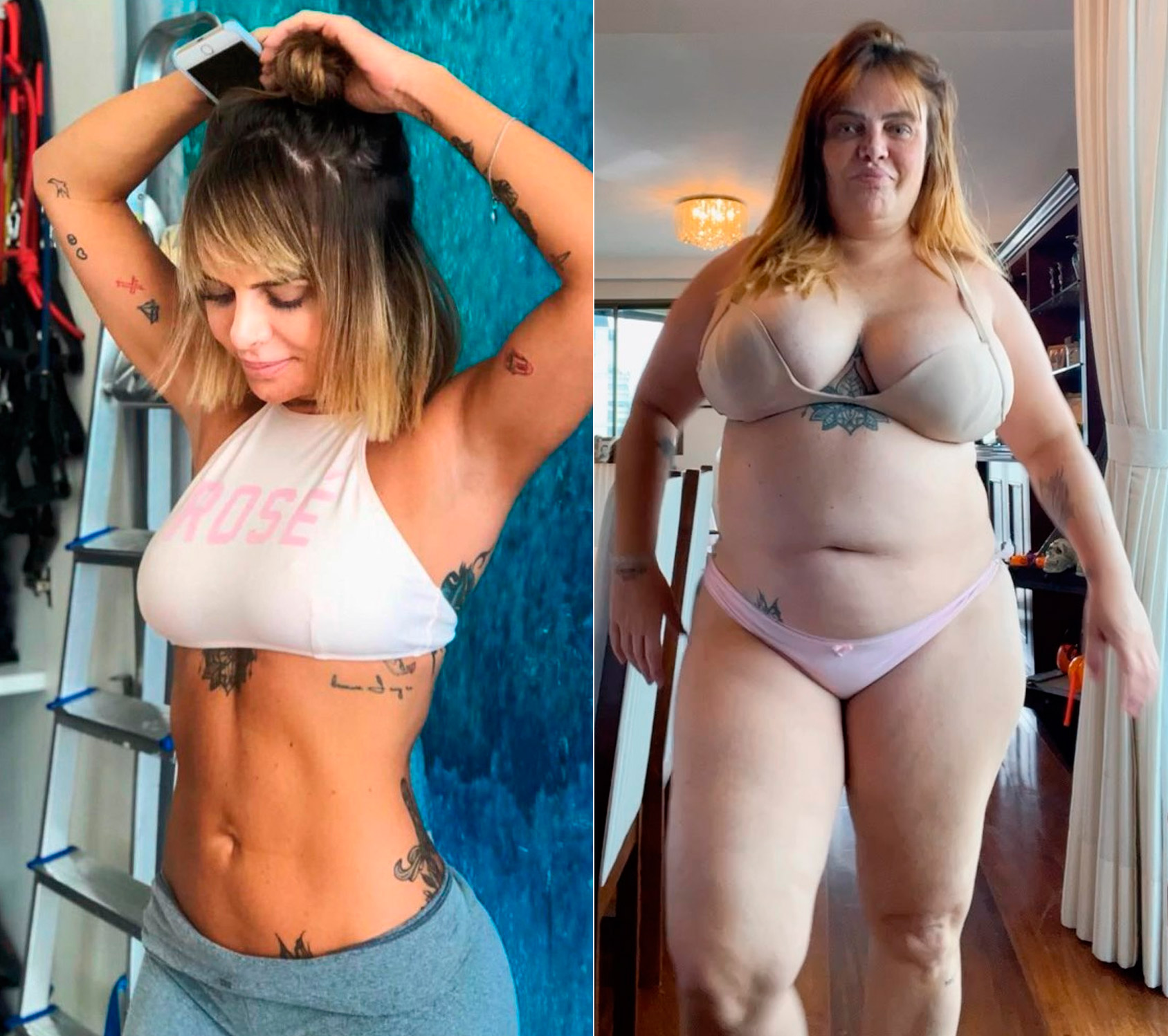 Valentina Francavilla impressiona com antes e depois de engordar 40 quilos - Foto: Reprodução/ Instagram@valentinafrancavilla