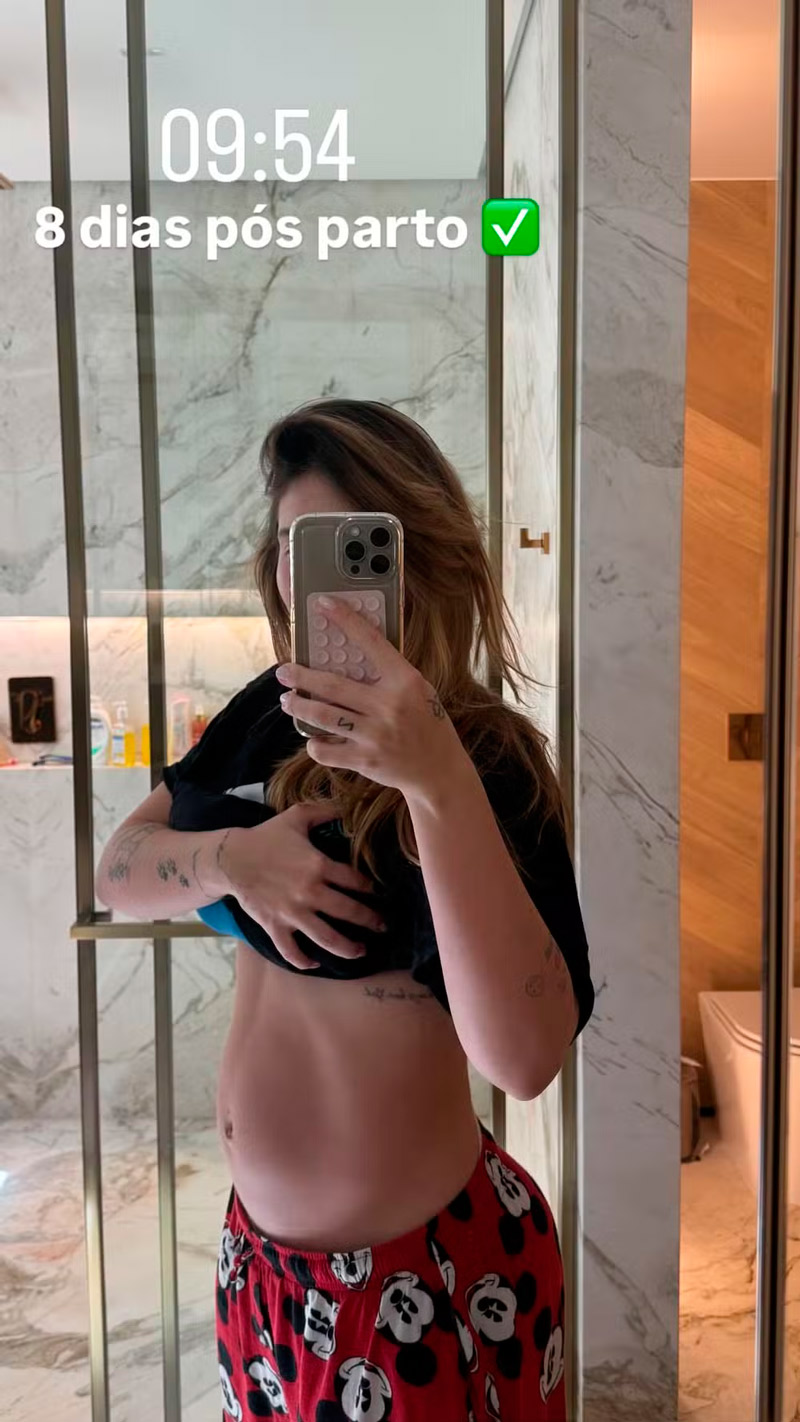 Virginia mostra barriga 8 dias após o parto - Foto: Reprodução/ Instagram@virginia