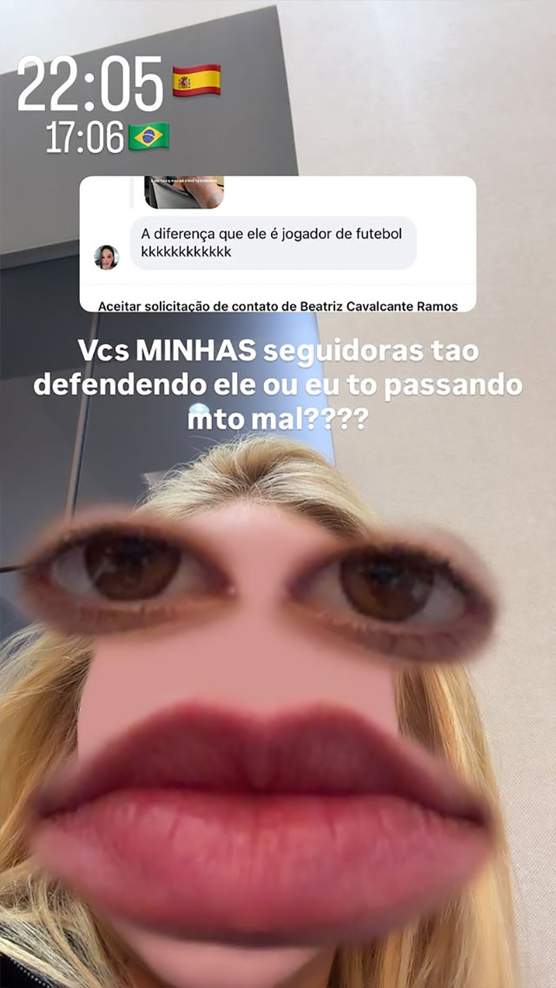 Virginia Fonseca mostrou pé de Vini Jr. em foto nas redes sociais - Foto: Reprodução/ Instagram@virginia